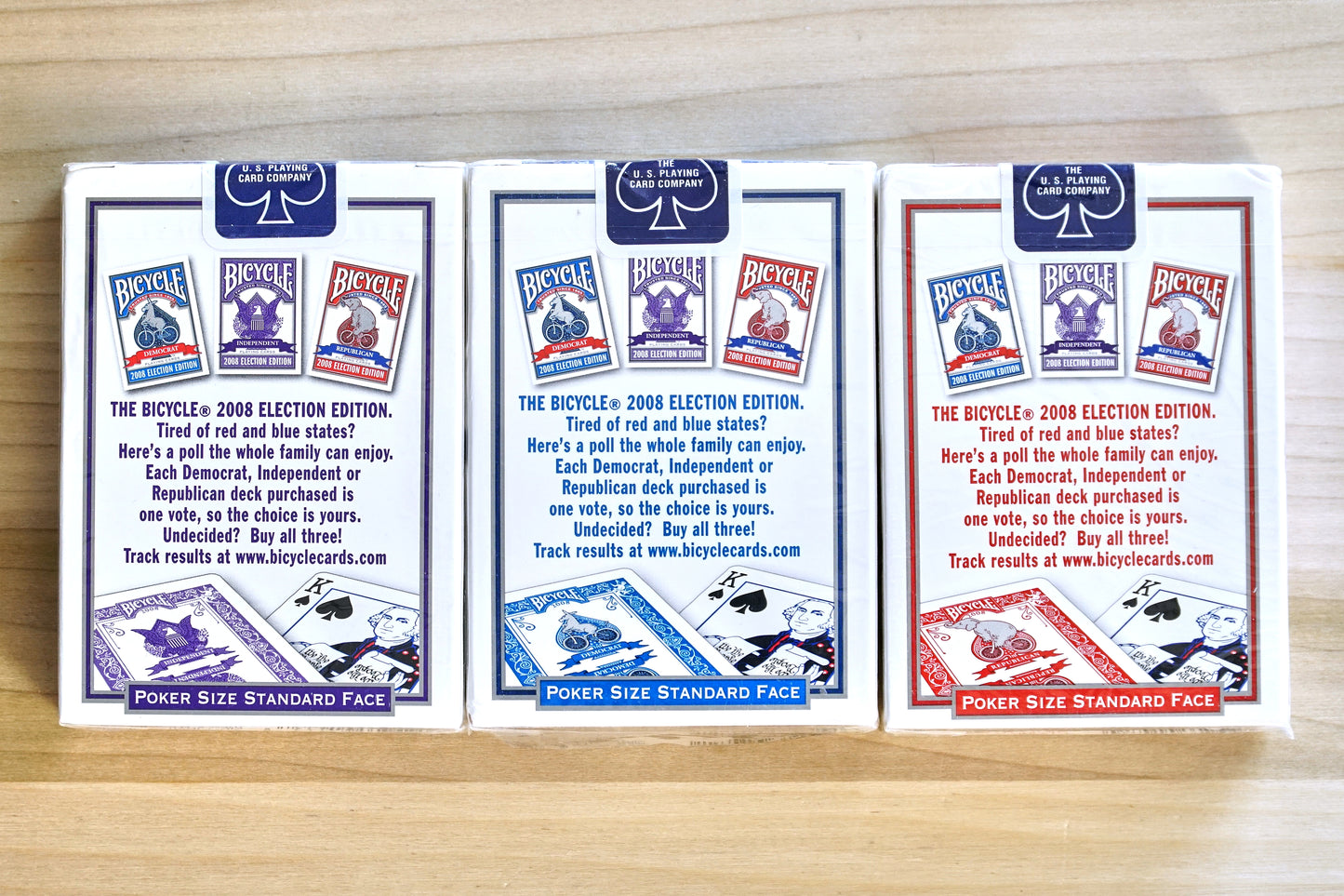 Bicycle 2008 Election Edition Playing Cards - 3 Deck Set - Blue Seal