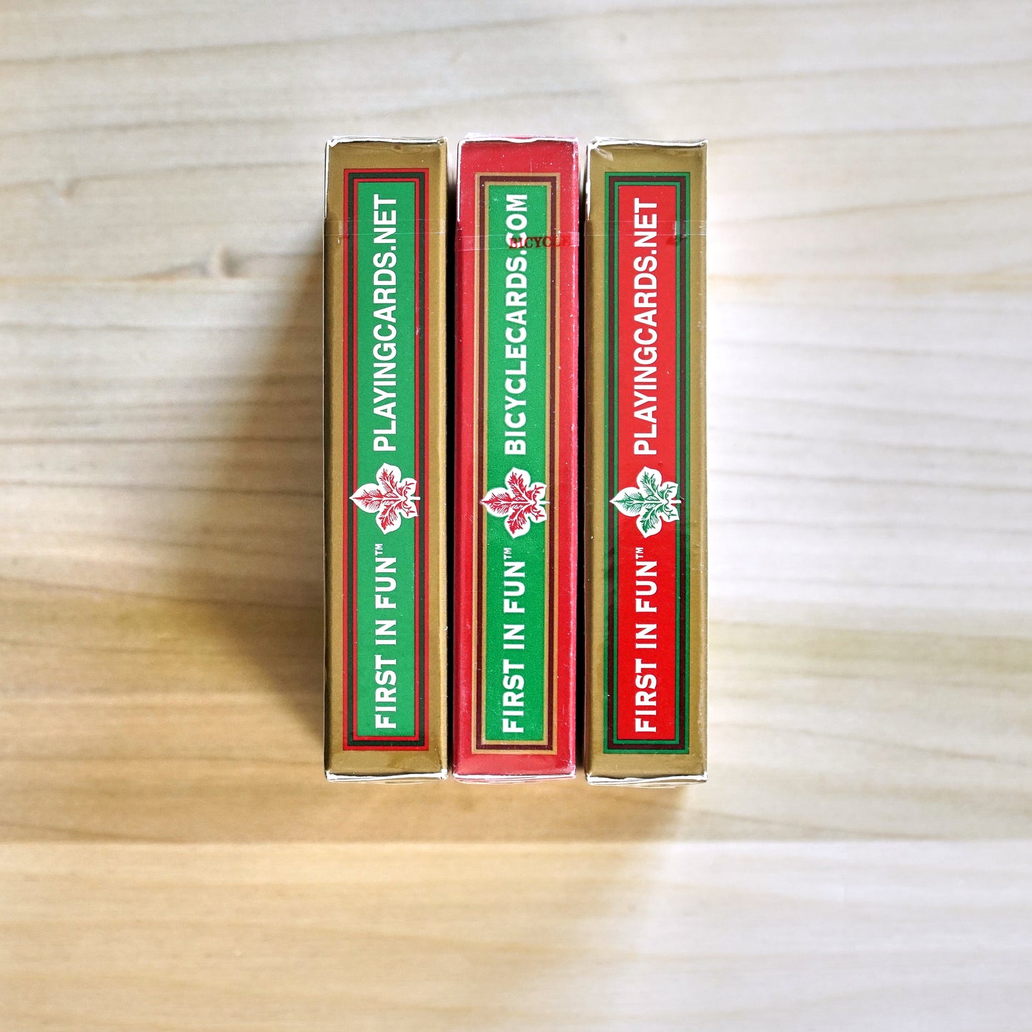 Bicycle Leaf Back Playing Cards - 3 Deck Set