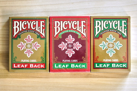 Bicycle Leaf Back Playing Cards - 3 Deck Set