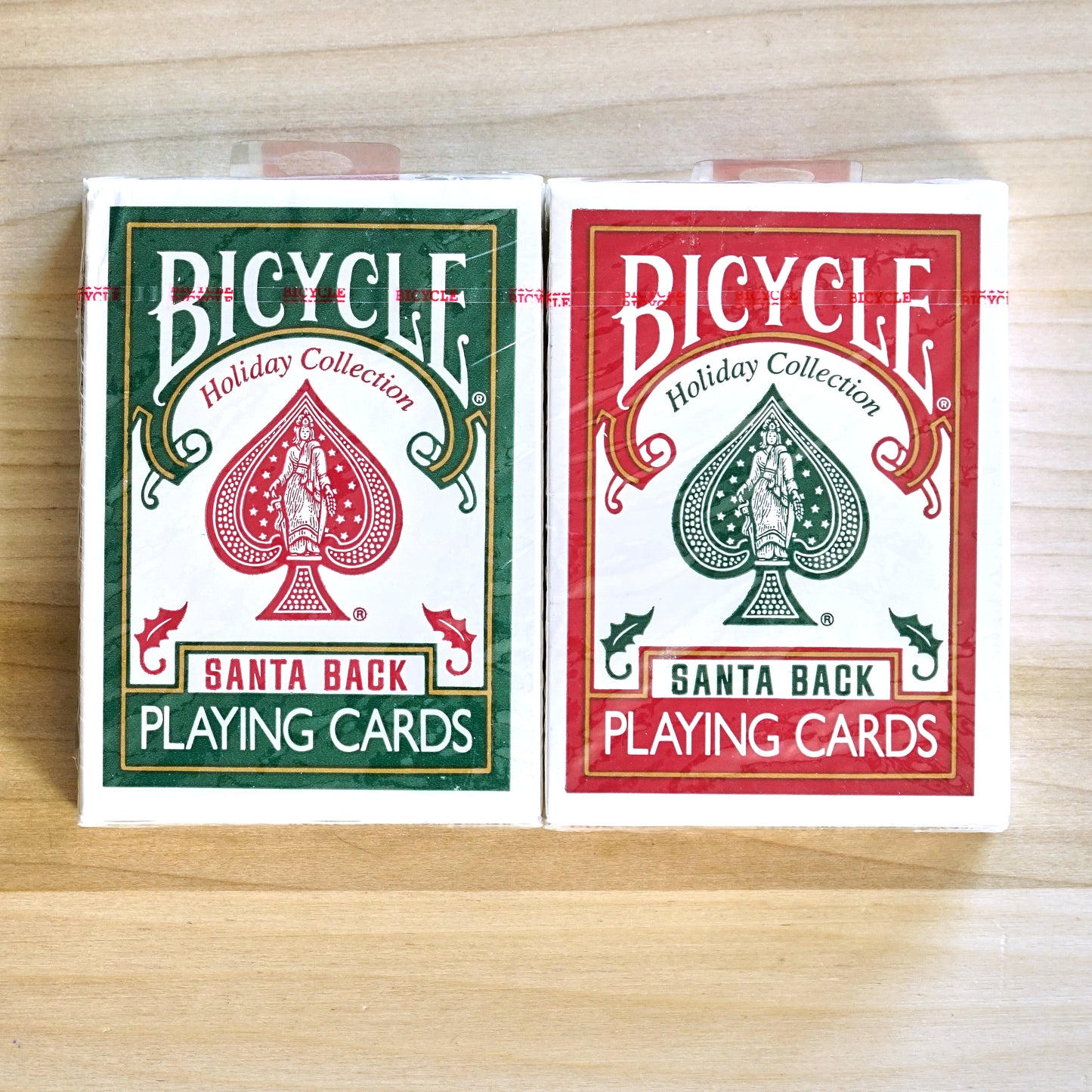 Bicycle Santa Back Playing Cards - 2 deck set - Red Seal
