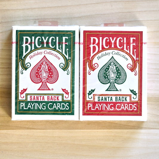 Bicycle Santa Back Playing Cards - 2 deck set - Red Seal